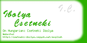 ibolya csetneki business card